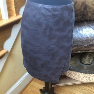 Courage B Dark Grey Asymmetrical Zippered Skirt 8